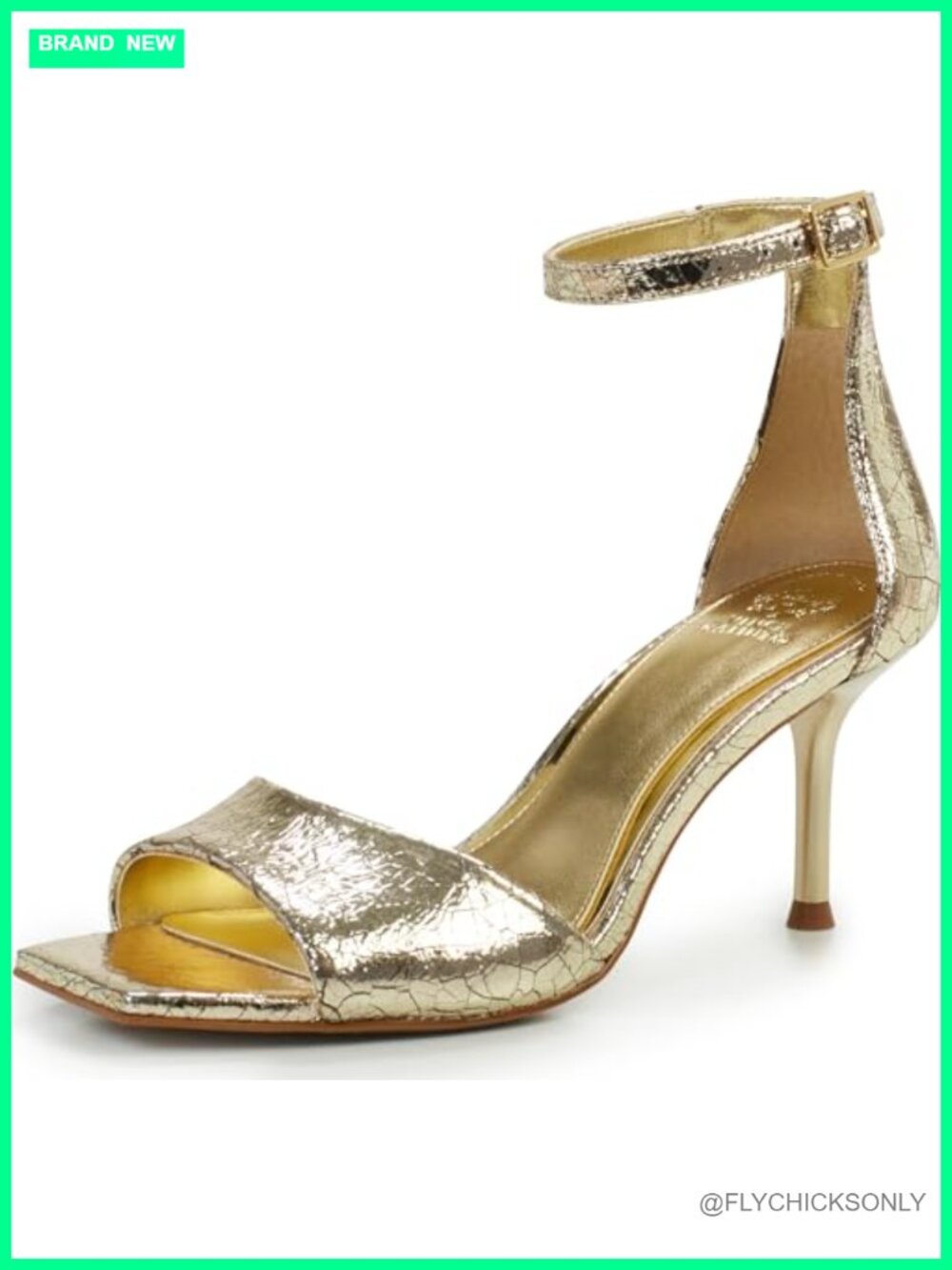 Leather Heeled Sandals with Stiletto Heel and Ankle Strap